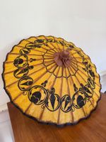 Gelber asiatischer Sonnenschirm / Deko Schirm Asien⛱️  Ø72cm