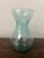 Glas Vase blau