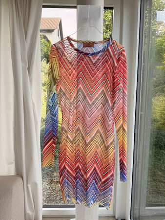 Missoni Kleid Zick Zack-Muster aus Tüll / Gr. 34