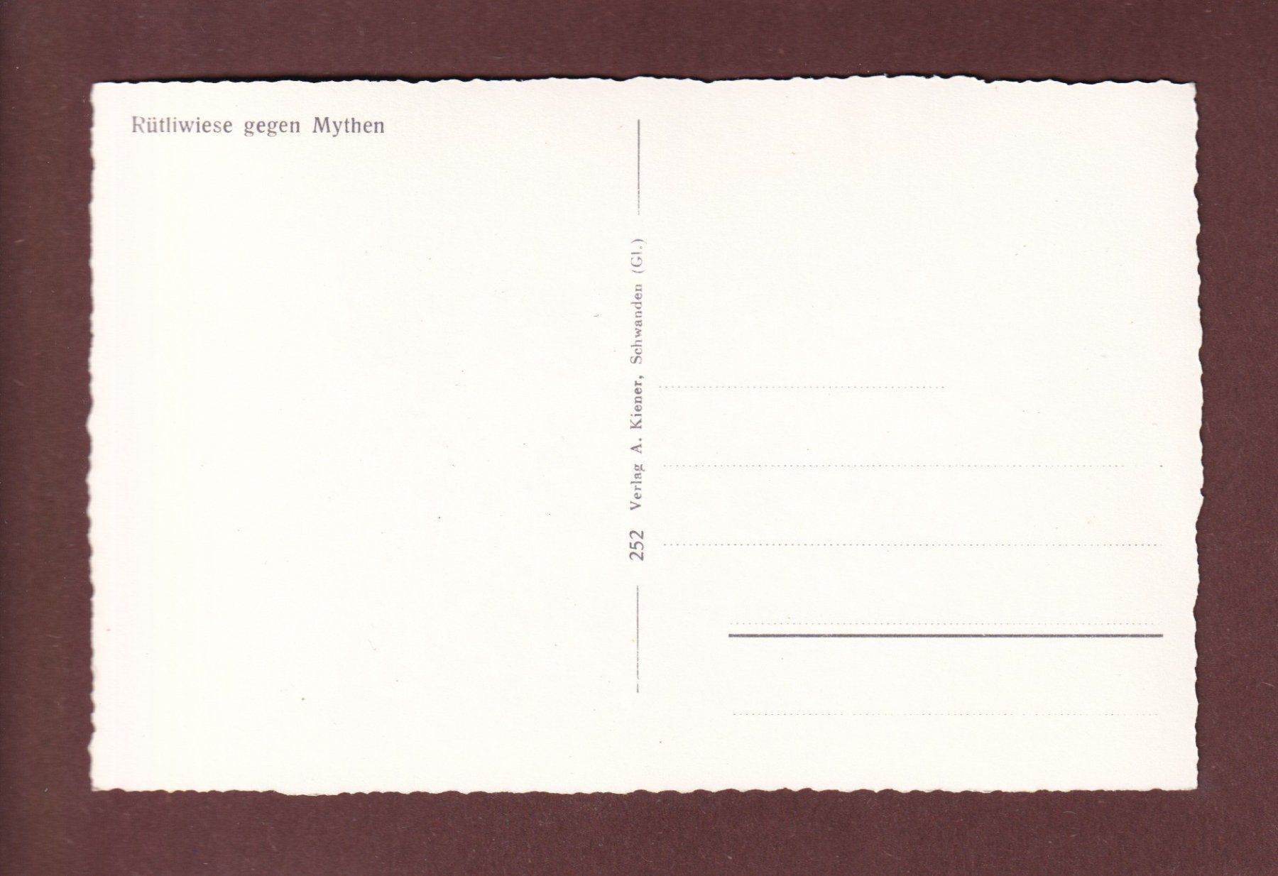 Cartoline postali: RÜTLIWIESE - Mythen – Usato da Pully venduto da nicecards-shop 1