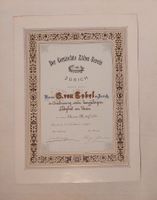 Anerkennungsurkunde des gemischten Zithervereins, 1891