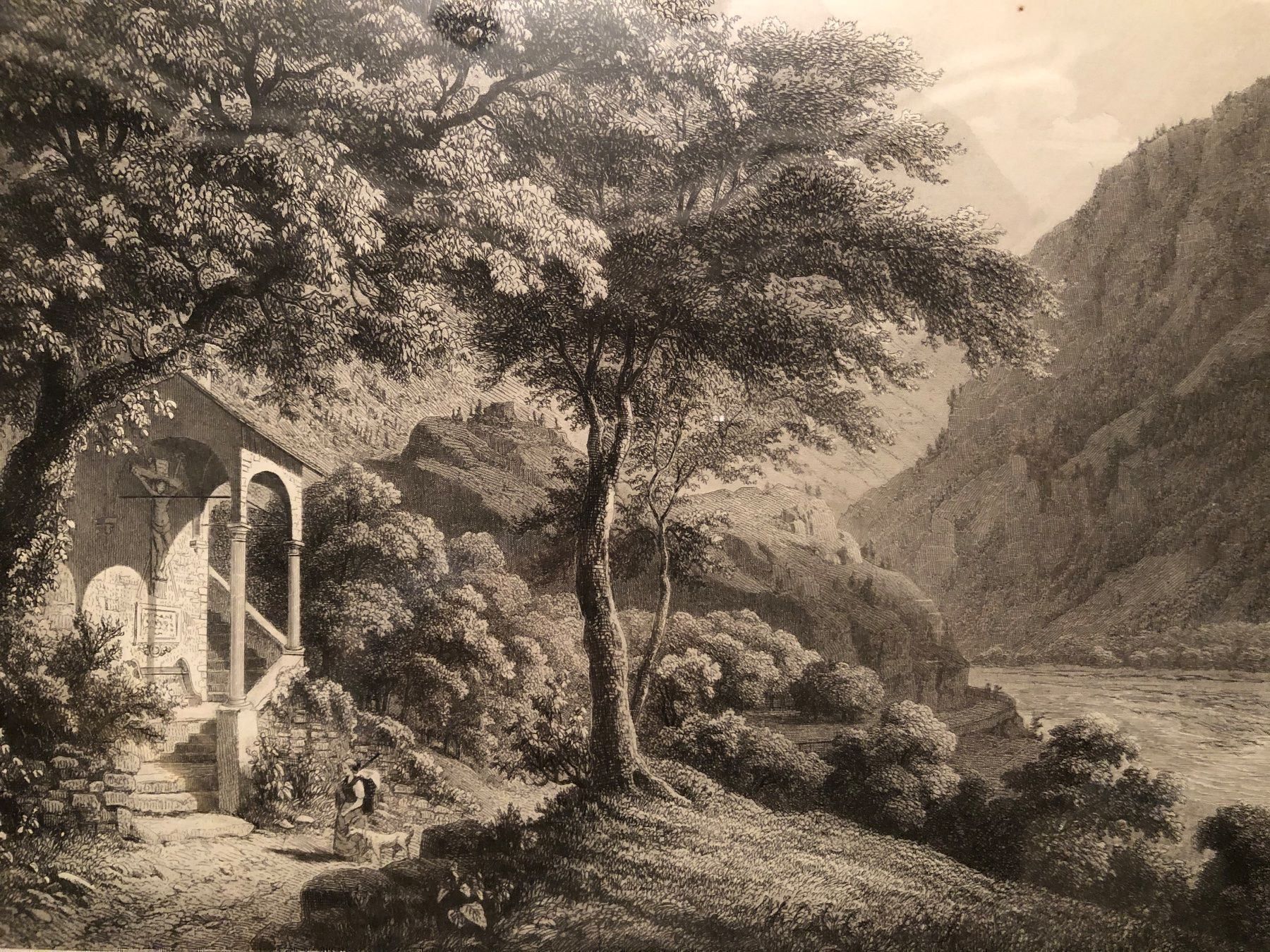 Incisioni: Original STAHLSTICH von C.HUBER um 1860. – Usato da Wald ZH venduto da mlnt