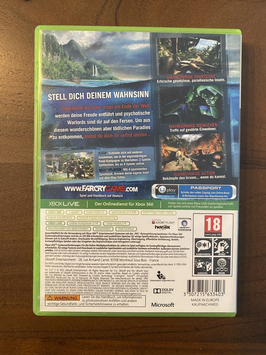 Microsoft Giochi: Farcry 3 für Xbox 360 – Usato da Thunstetten venduto da Virus_33 2