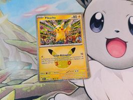 Carte Pokémon Pikachu 30 ans FR 040/128 18/30