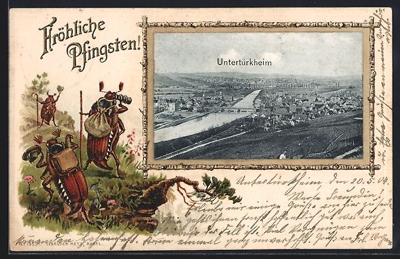 Cartoline postali: Passepartout-Lithographie Untertürkheim – Usato da Berlin venduto da bartko-reher