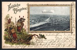 Passepartout-Lithographie Untertürkheim