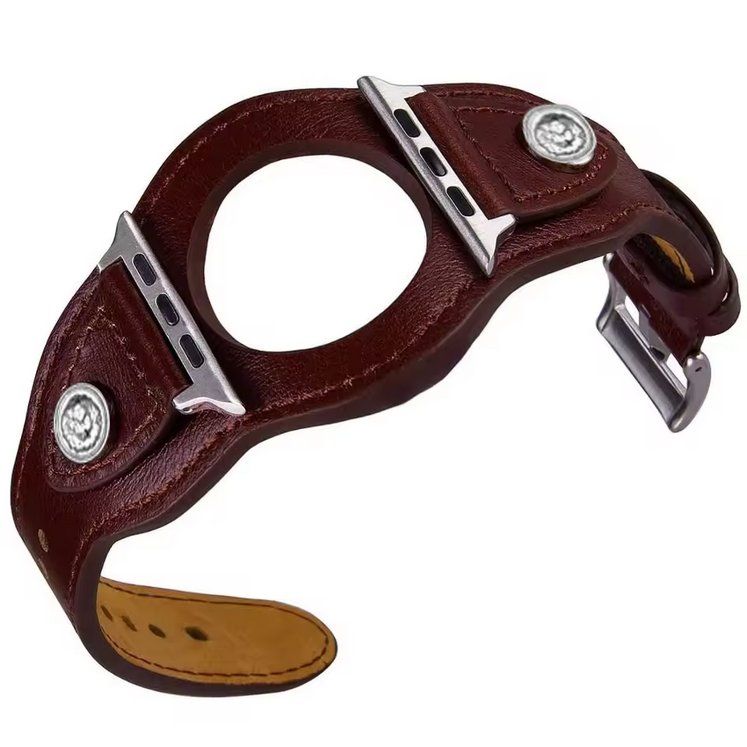 Apple Armbänder & -reifen: Armband PU-Leder Retro-Stil für Apple Watch 7 8 9 10 – Neu und originalverpackt aus Lausanne von WATCH-WORLD