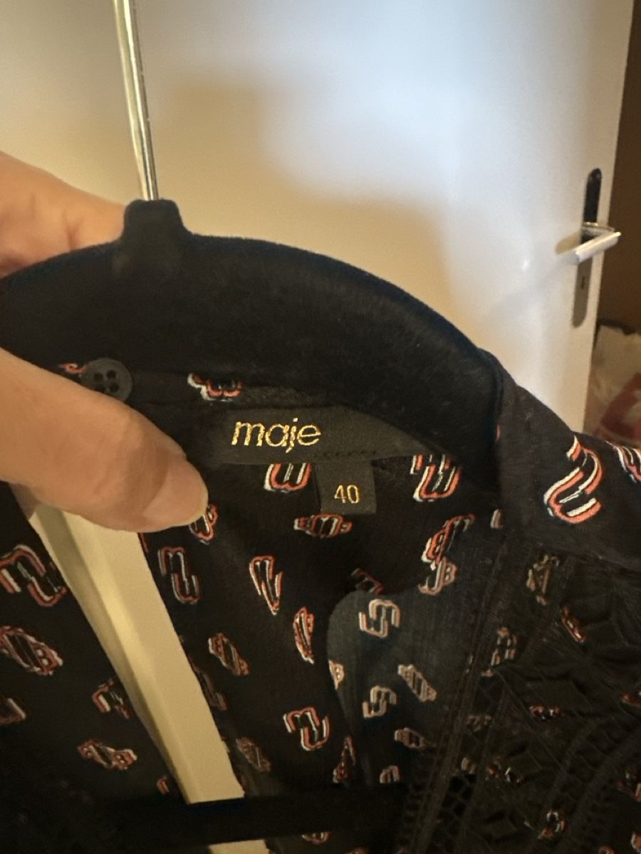 Maje Vestiti: Kleid Maje schwarz Grösse 40 mit Muster und Spitze – Usato da Zürich venduto da shoppingmandy 6