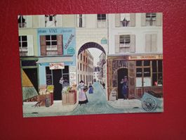 Ak Naive Kunst Paris "Passage de Belleville" R.Rousseau
