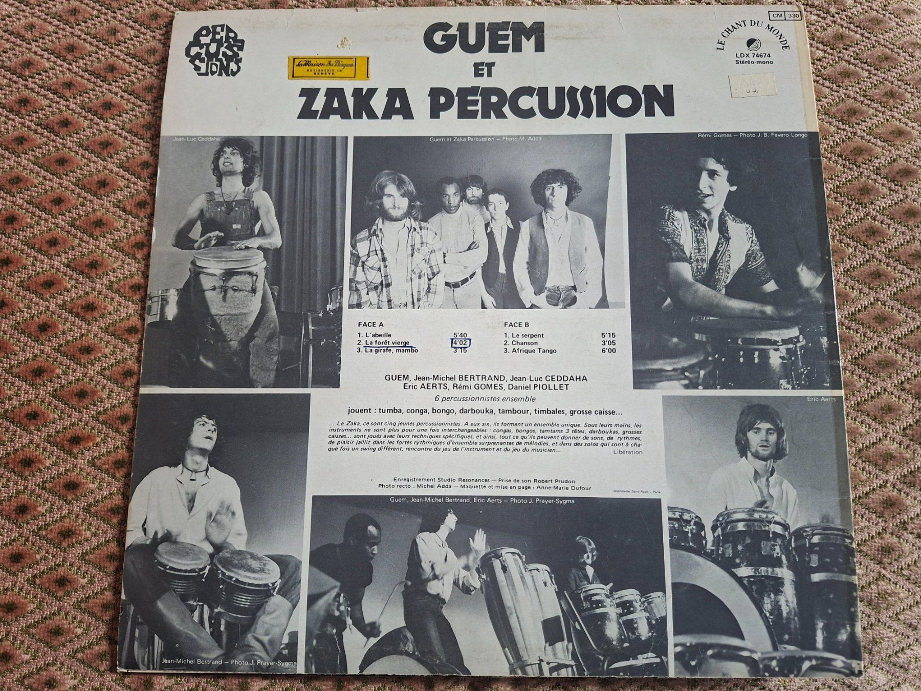 Dischi in vinile: Afro Jazz LP - Guem et Zaka Percussion – Usato da Bernex venduto da Wannabehasbeen01 1