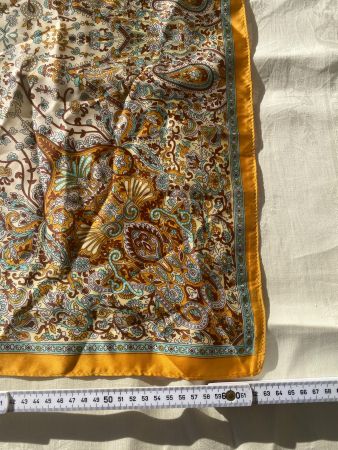 NEU Foulard, Schal, Bandana, 63x63cm, Paisley gelb