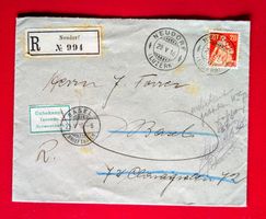 HELVETIA SCHWERT NEUDORF LUZERN BASEL UNBEKANNT RETOUR 1916