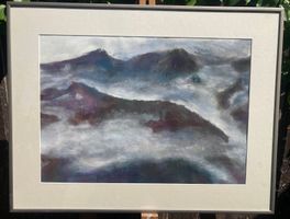 Oeuvre Daniel Redard Pastel montagne Berg Art suisse signé