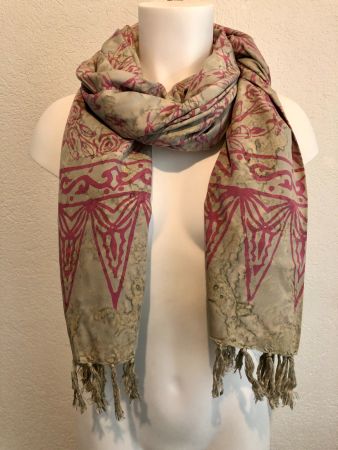 Schal Halstuch Foulard mit Rosen Muster