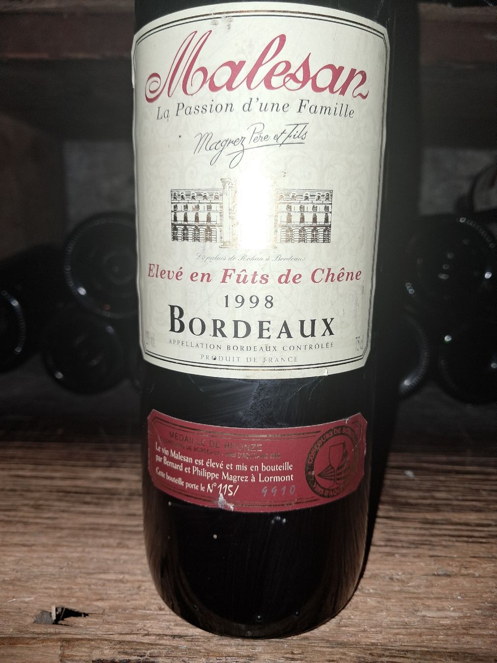 Vino: Malesan Bordeaux 1998 – Nuovo e nell'imballaggio originale da Le locle venduto da juliensaran 1