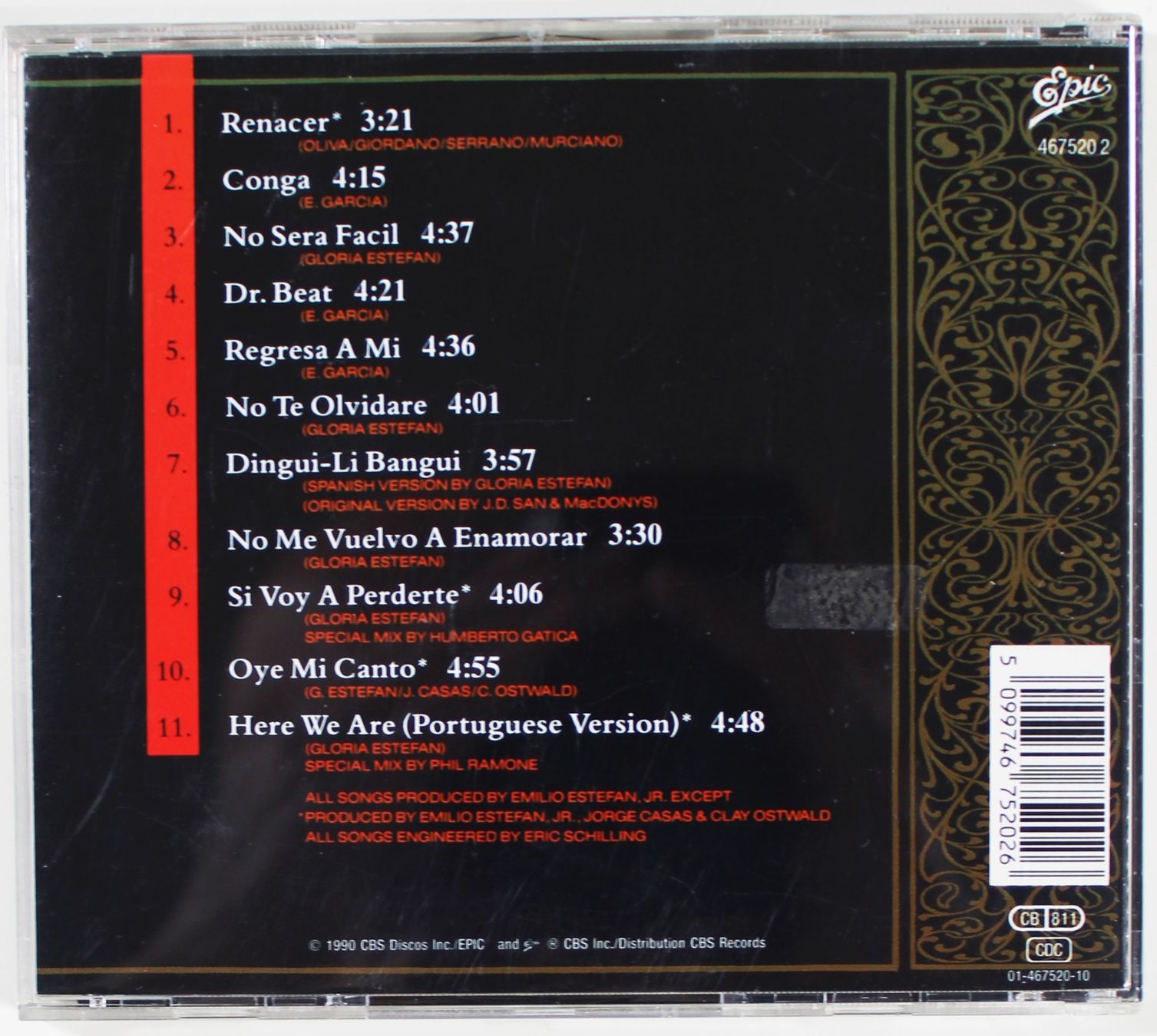 CDs: CD - EXITOS DE GLORIA ESTEFAN Conga Dr. Beat 1. Auflage 1990 – Gebraucht aus Brüttisellen von Collector-Corner 2