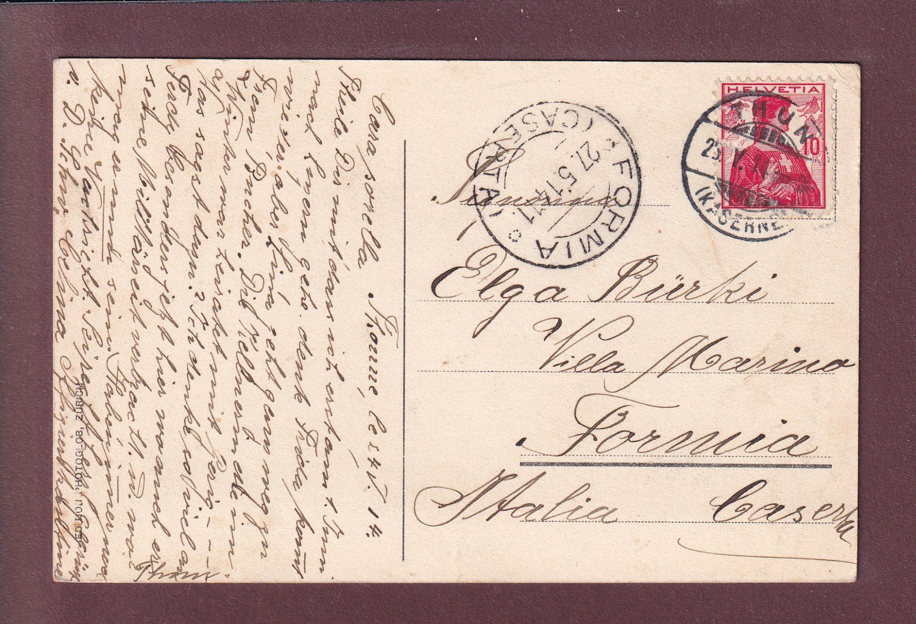Ansichtskarten: THUN - Die Kasernen - Lokomotiv - 1914 – Gebraucht aus Pully von nicecards 1