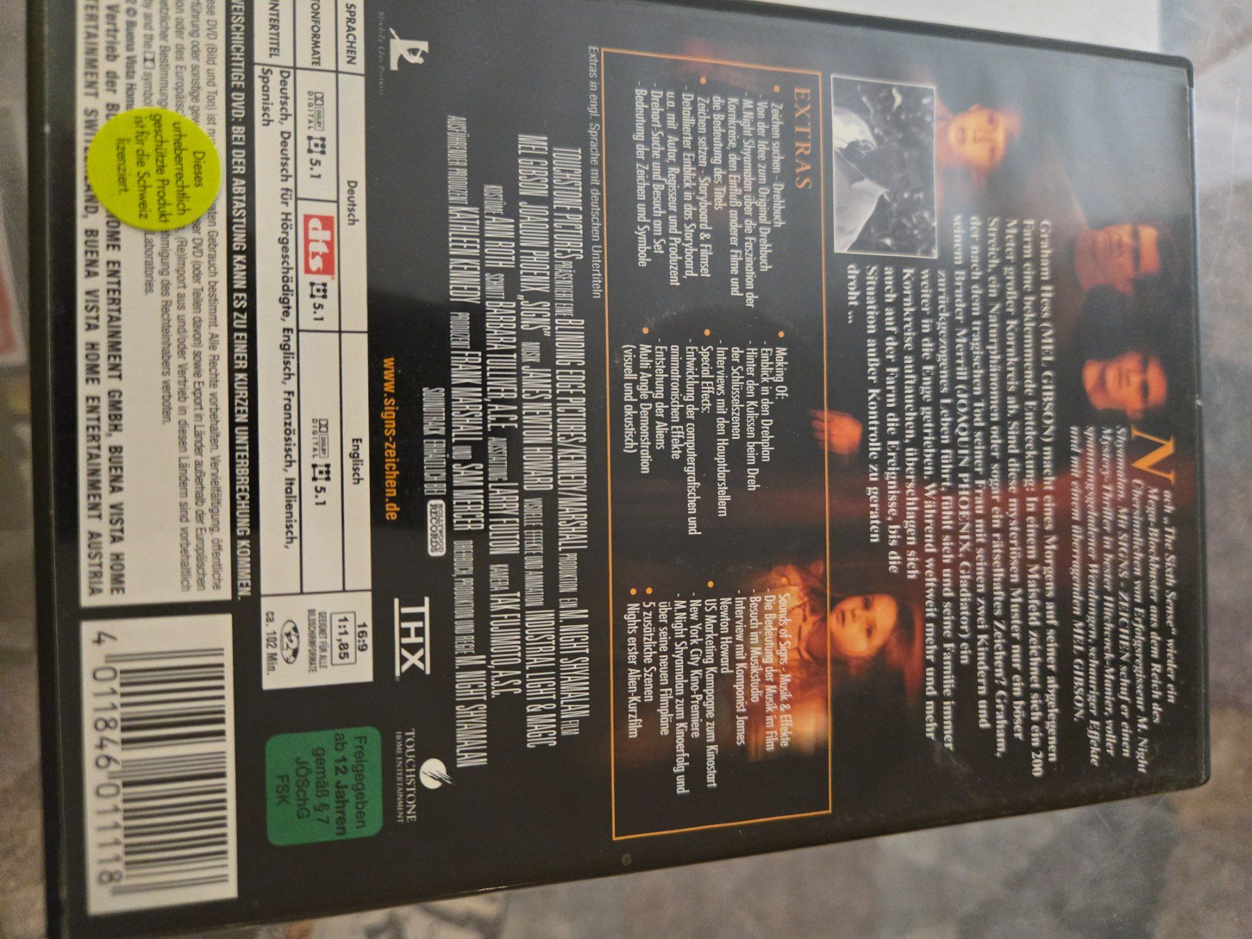 Tutti i DVDs: Mel Gibson: Signs/Zeichen DVD – Usato da Bussigny venduto da Kfdlt 1