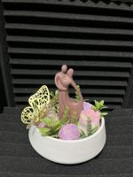 Figurine with butterfly in pot new