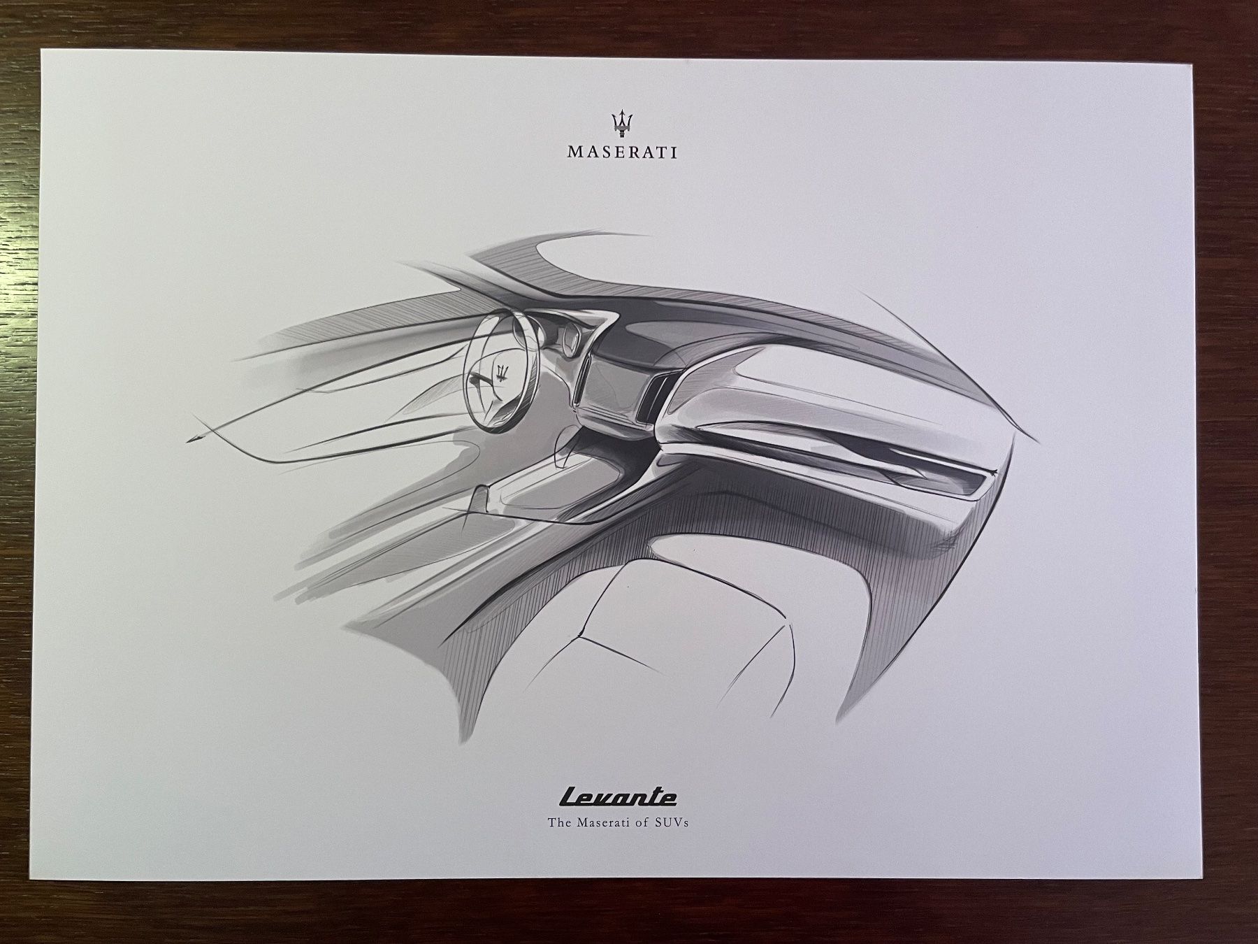 Maserati Documents: Maserati Levante 2016 Design Skizzendrucke / Showroom Press – D'occasion à Rafz par stg101 5