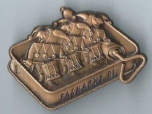 Basler Plaquettes & Badges: Fasnachtsplakette Basel, "Blaggedde" 1981 (Bronce) – D'occasion à Zürich par t24_de