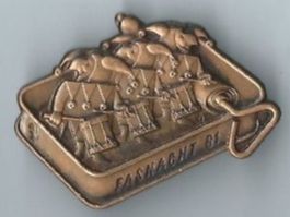 Fasnachtsplakette Basel, "Blaggedde" 1981 (Bronce)