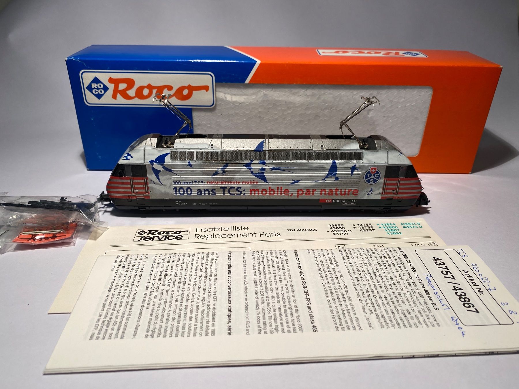 Roco Modellini di ferrovie: ROCO E-Lok SBB RE460 TCS, DC ANALOG, 43754 – Usato da Buchrain venduto da Modellbahn11