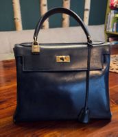 Hermès Kelly 28 Box Calf Marine vintage 1991 gold hw