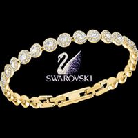 SWAROVSKI ARMBAND TENNISARMBAND ANGELIC UNA GOLD GELBGOLD