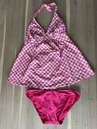 Maillot de bain rose vichy, taille 38C femme enceinte