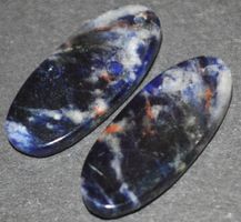 Anhänger Set gelocht L-8438 – Sodalith je 25x10,5mm 19.25 Ka