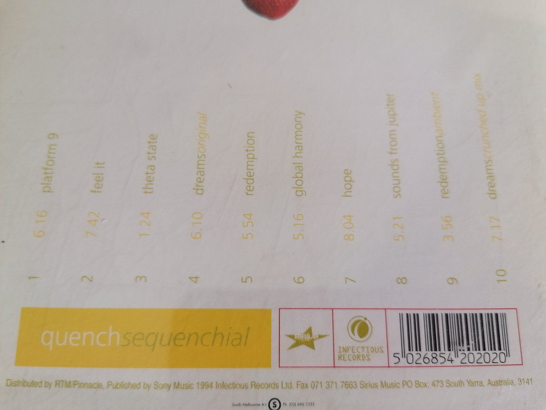 CDs: QUENCH - SEQUENCHIAL 1994 – D'occasion à Ermenswil par easyric 4