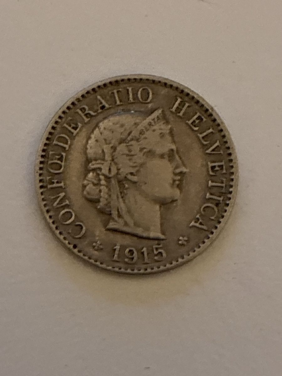 Tutti le monete: Nr. 7: 5 Rappen, Schweizer Franken, 1915 – Usato da Burgdorf venduto da Yakari5165