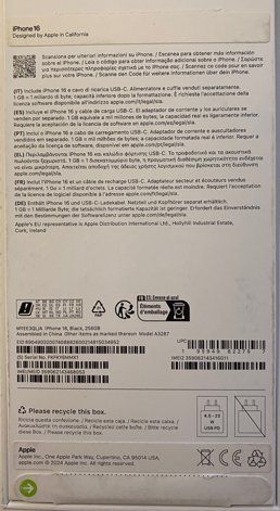 Apple Telefoni cellulari / Smartphones: iPhone 16, 256GB, NEU, schwarz – Nuovo e nell'imballaggio originale da Männedorf venduto da Werner_8708 6