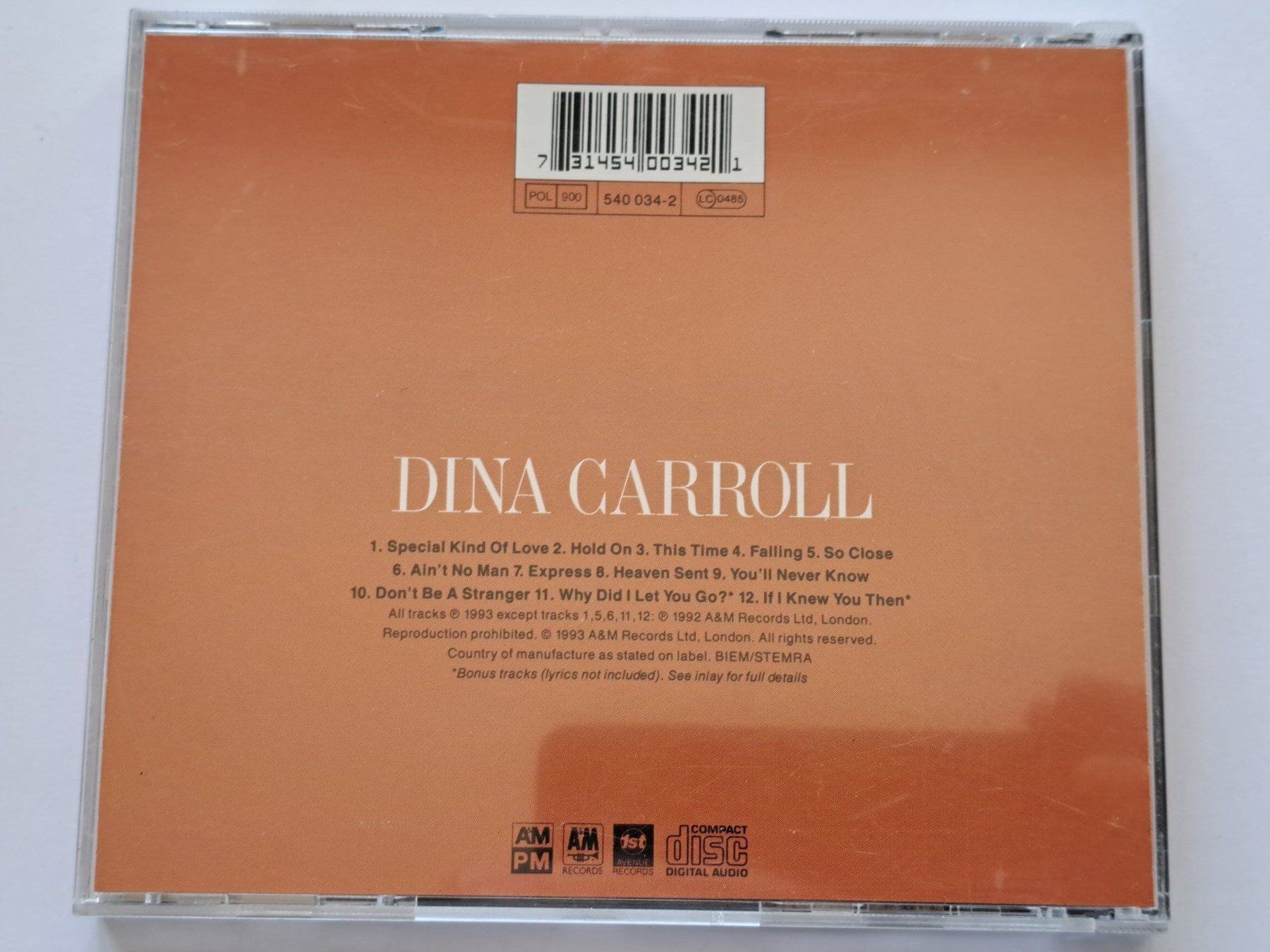 CDs: Cd Dina Carroll - So Close  – Gebraucht aus Pully von bro_n52j 1