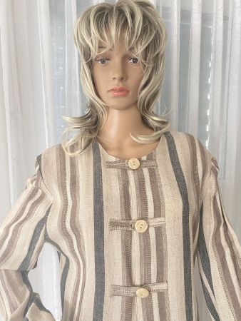 perfekter Auftritt - spezielle 40% Leinen Jacke, beige, M