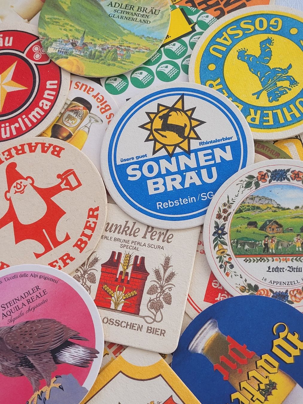 Alle Dekorationen: Diverse Vintage Bierdeckel einwandfrei  – Gebraucht aus Buttikon SZ von Renco