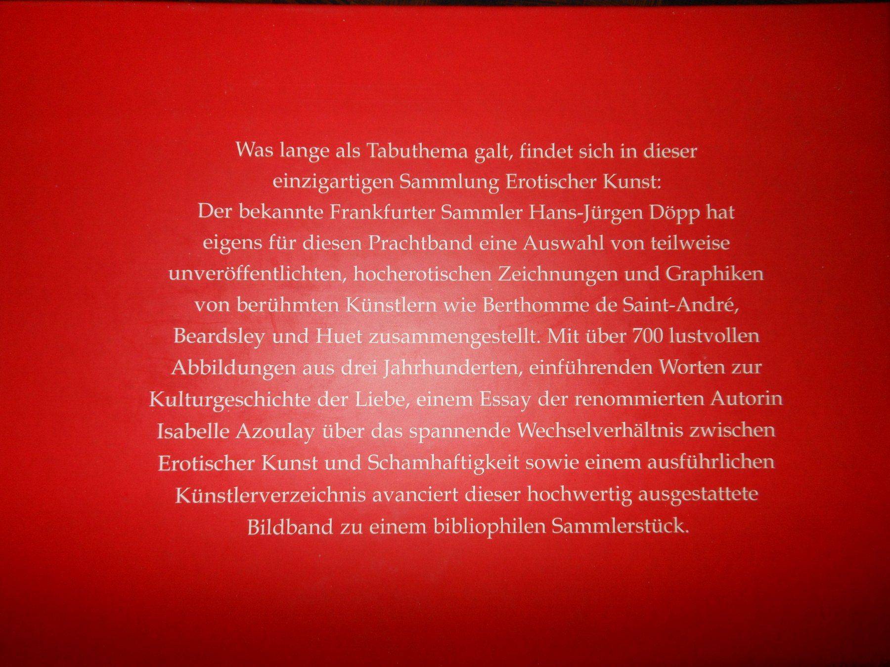 Libri: Buch Die Lust in der Kunst – Nuovo (secondo la descrizione) da Füllinsdorf venduto da Cibum 3