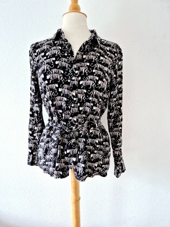 BLUSE IDANO MODELL ROLAND S M 36 38 TIGER TUNIKA TOP ZU HOSE