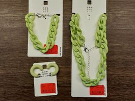 Modeschmuck hellgrün six neu