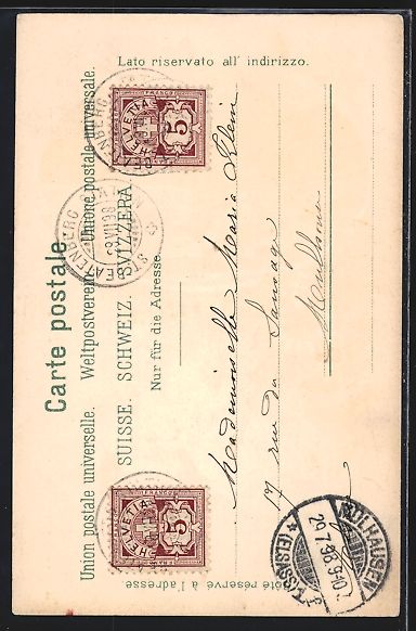 Cartoline postali: Litho St. Beatenberg, Teilansicht mit Se – Usato da Berlin venduto da bartko-reher 1