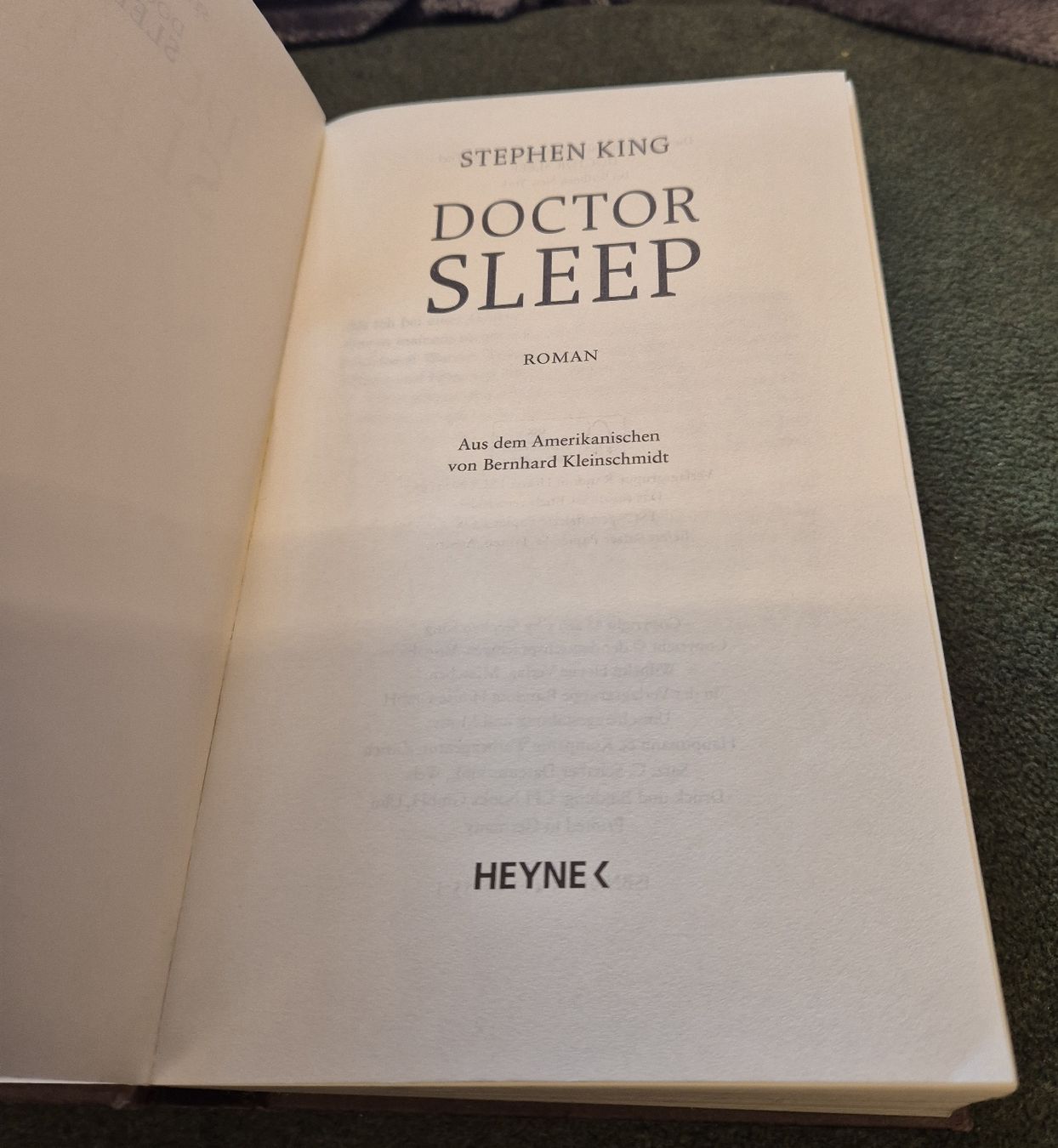 Libri: Stephen King: Doctor Sleep, Hardcover – Usato da Halten venduto da GiMu.84 1