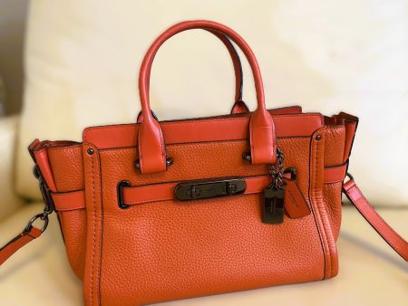 Original COACH Leder Tasche Modell Swagger crossbody orange