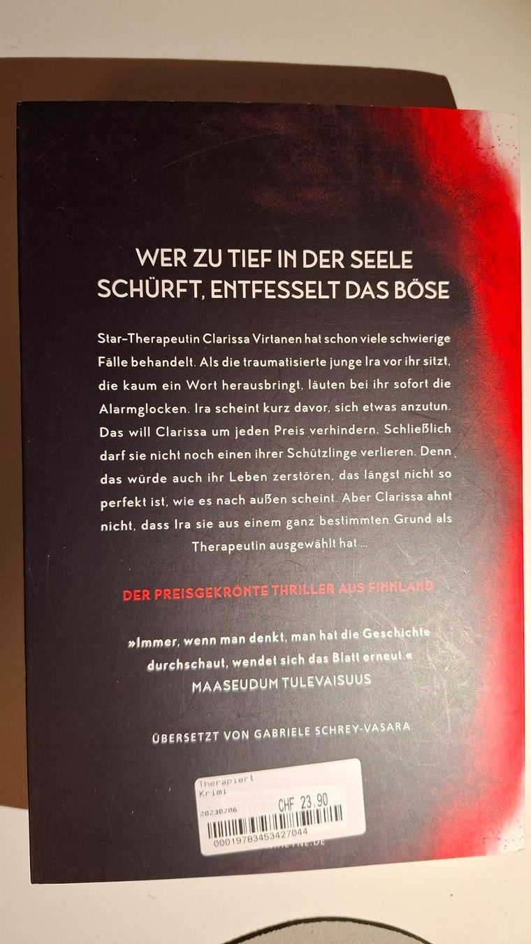 Libri: Maritta Kaukonen - THERAPIERT Thriller – Usato da Dietikon venduto da Buchantiqdietikon 1