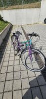 Bicicletta da donna vintage viola blu usato buono