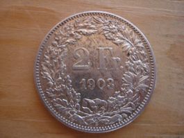 (C1) 2 Franken 1903 VZ+
