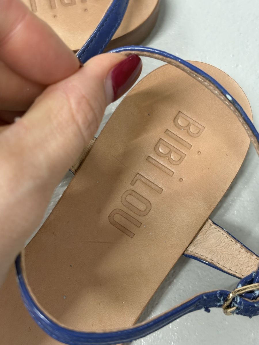 Scarpe da donna: Bibi Lou Sandale Gr. 40 Blau Strass Leder – Usato da Regensdorf venduto da secondchancefashion 4