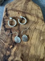 Creolen Modeschmuck und Hängerchen in Silber