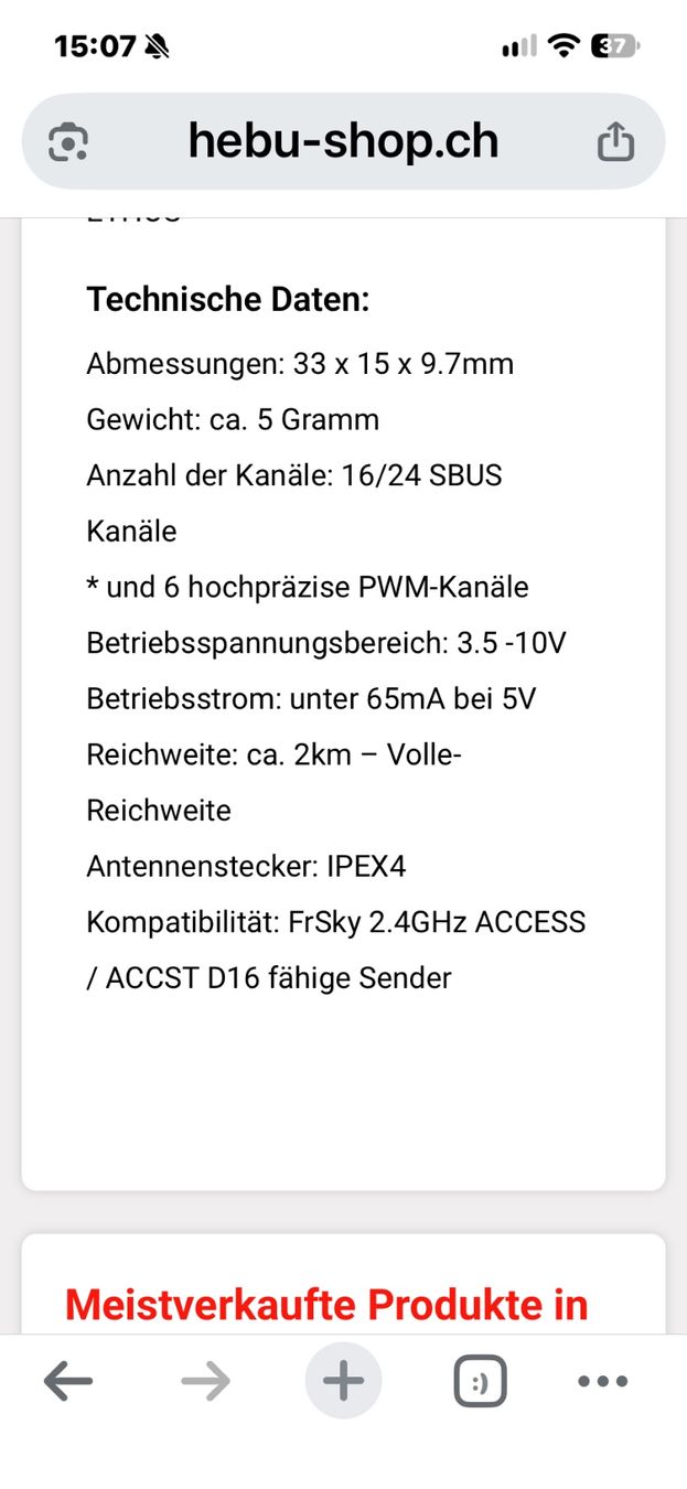 FrSky Fernsteuerungen: Frsky 6K Empfänger Archer R6 – Gebraucht aus Arch von benji14 4