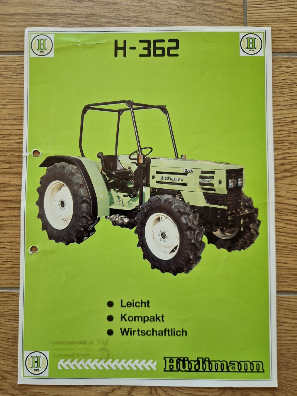 Traktoren: Original Prospekt Hürlimann Traktor H-362 – Gebraucht aus Dürnten von Bachtel84